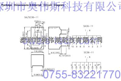 LETEON LED數(shù)碼管 SC36-11YWA